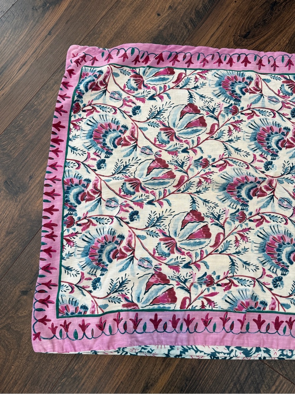 Anthropologie Meze Euro Sham Block Print Floral - Picture 3 of 7
